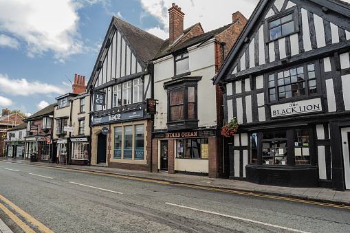 Nantwich, Cheshire, England, October 15th 2022. Restaurants on Traditional High street.