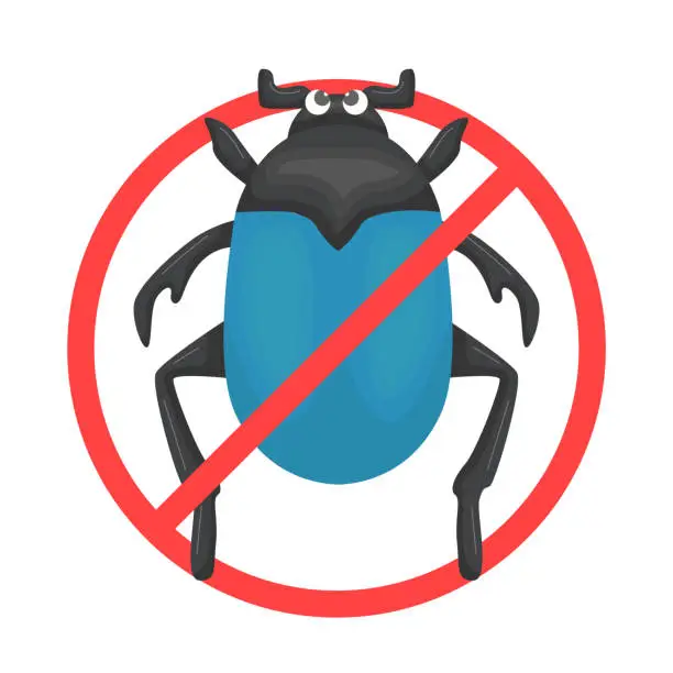 Vector illustration of no insect