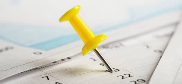 istock Important date and calendar appointment. pin on calendar. 1978140576
