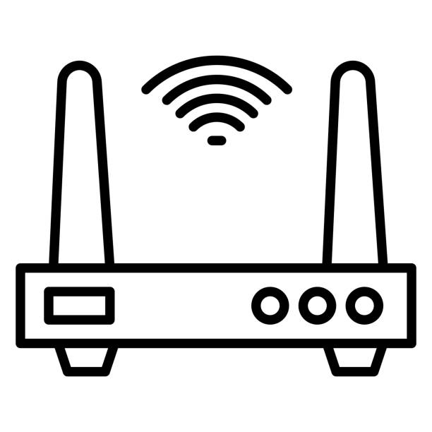 illustrations, cliparts, dessins animés et icônes de wifi router icon - 18636