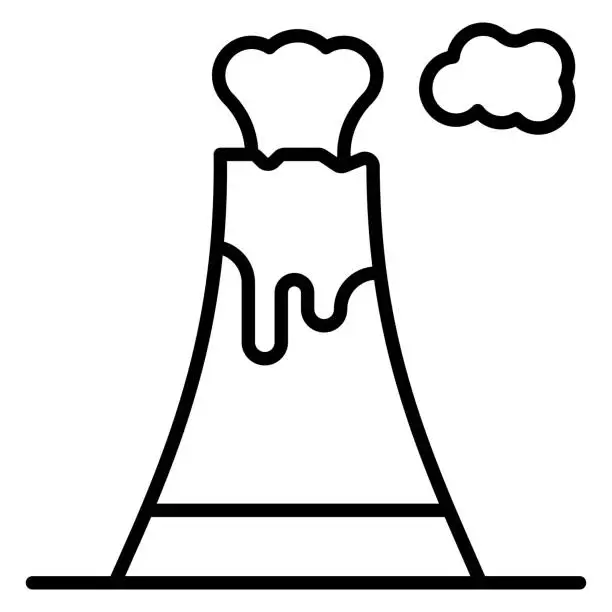 Vector illustration of Volcano Eruption Icon