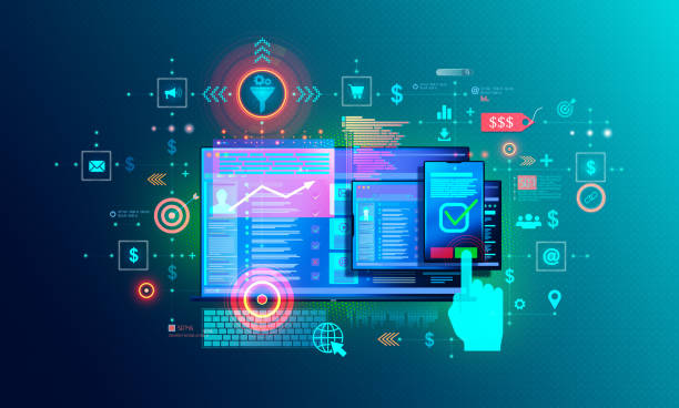 Conversion Rate Optimization - CRO - Conceptual Illustration Conversion Rate Optimization - CRO - Enhancing a Website or Landing Page to Increase the Percentage of Visitors Who Perform a Desired Action - Conceptual Illustration digital marketing stock illustrations
