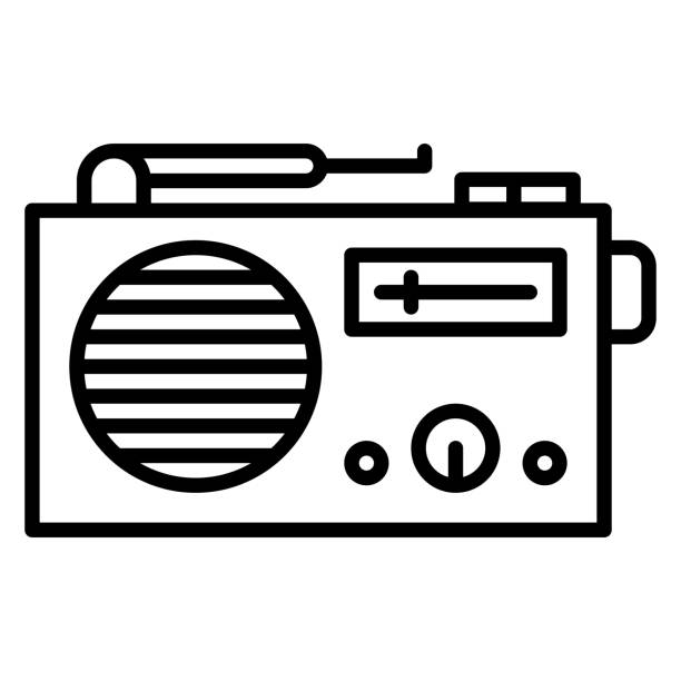 ilustrações, clipart, desenhos animados e ícones de radio icon - 18628