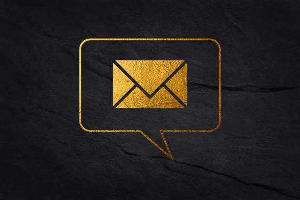 3D Envelope Notification with Bubble Speech - White Background - 3D Rendering