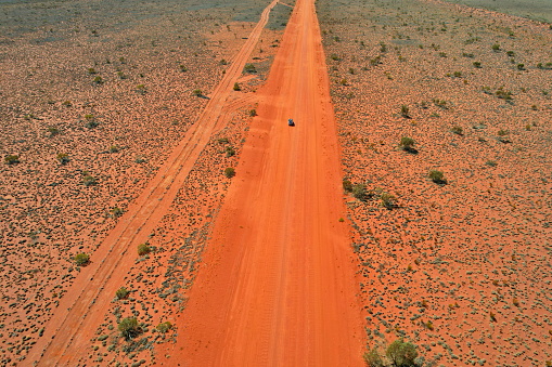 Dry deserty landscape in the central Australia