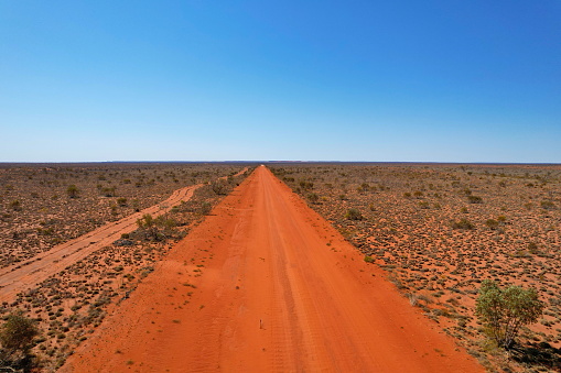 Dry deserty landscape in the central Australia