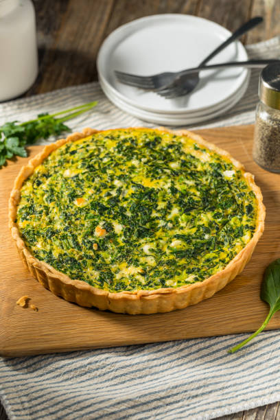 istock Homemade French Spinach Quiche Tart 1978221109