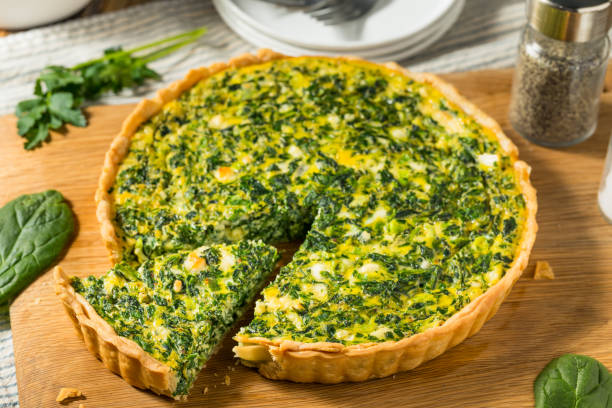 istock Homemade French Spinach Quiche Tart 1978222671
