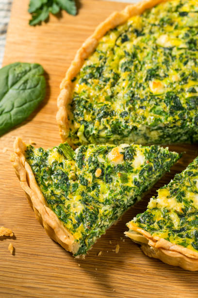 istock Homemade French Spinach Quiche Tart 1978223181