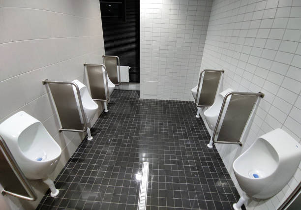 Men's public toilet, urinals.