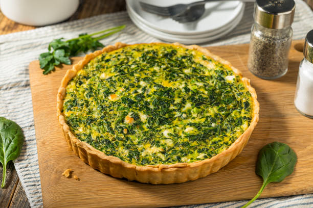 istock Homemade French Spinach Quiche Tart 1978224239