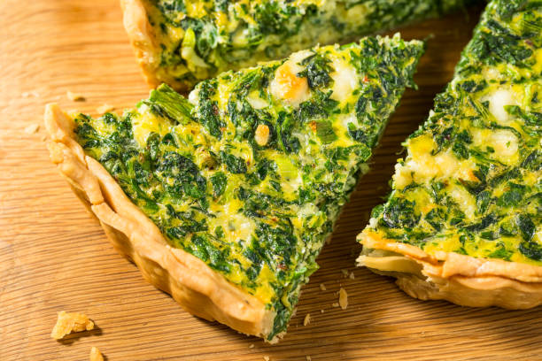 istock Homemade French Spinach Quiche Tart 1978224782