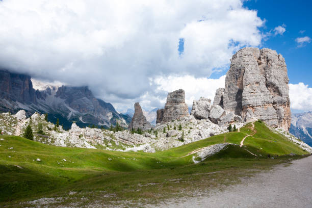 istock Five Towers peaks view, Italian dolomites 1978226399