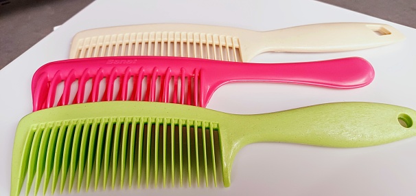 Hair combs, colourful