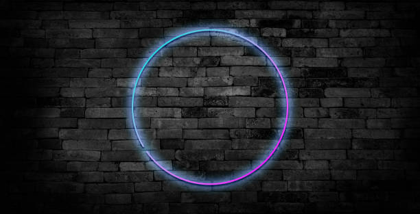 istock Neon circle glowing geometric shape for banner and advertisement. 1978275782