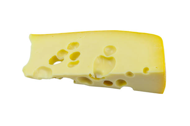 istock Piece of swiss cheese isolated on white background 1978319930