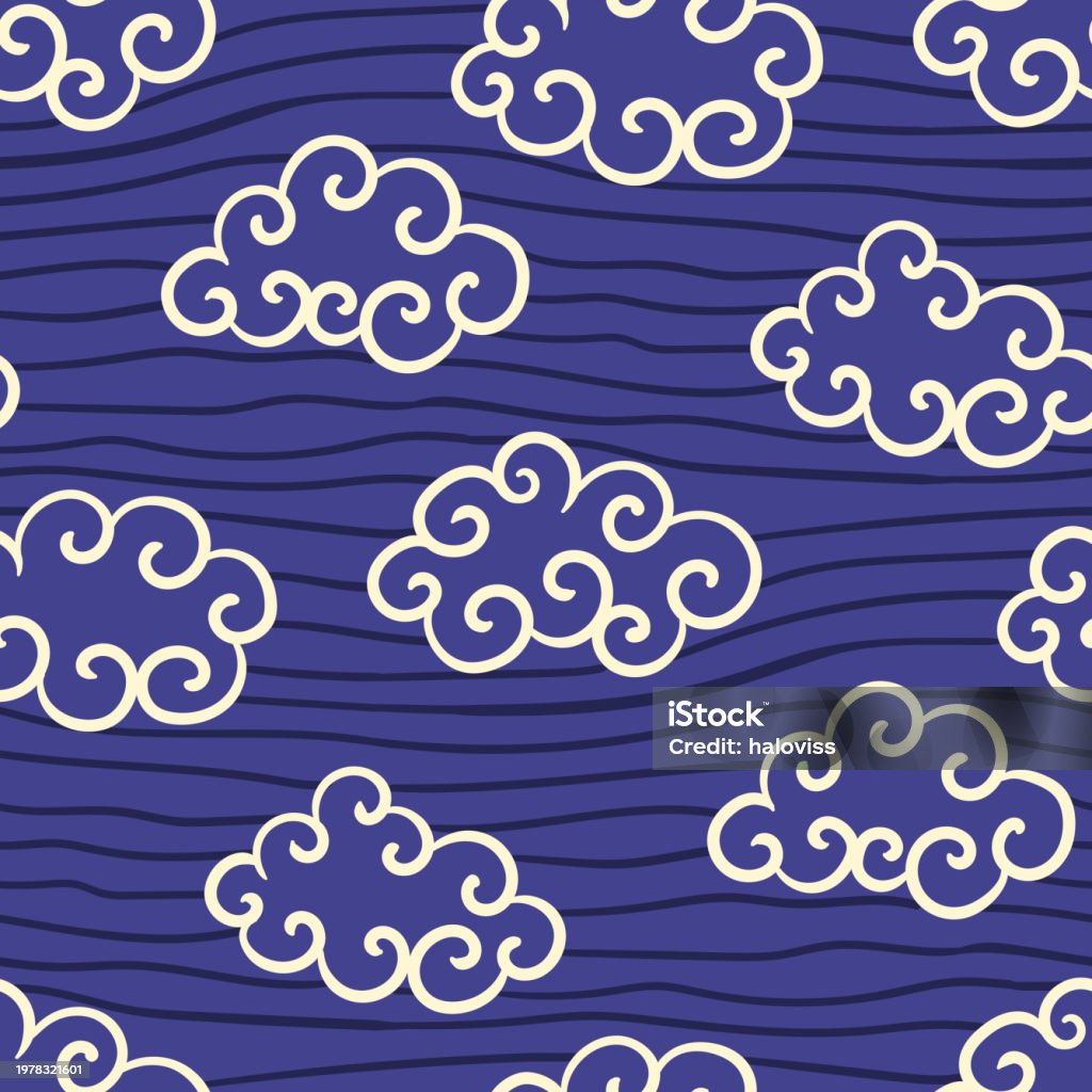 Clouds Pattern One Clouds Seamless Pattern Stock Illustration - Download Image Now - Art ...