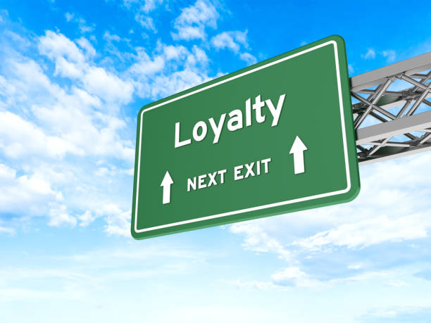 istock Highway sign with LOYALTY on Sky 1978342378