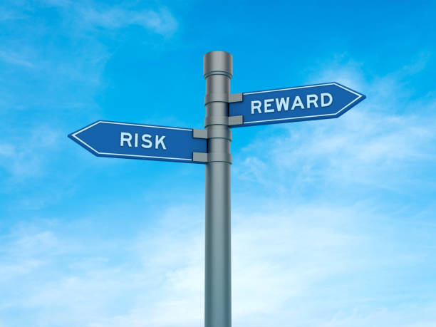 istock Directional Sign with Risk Reward Words 1978344003