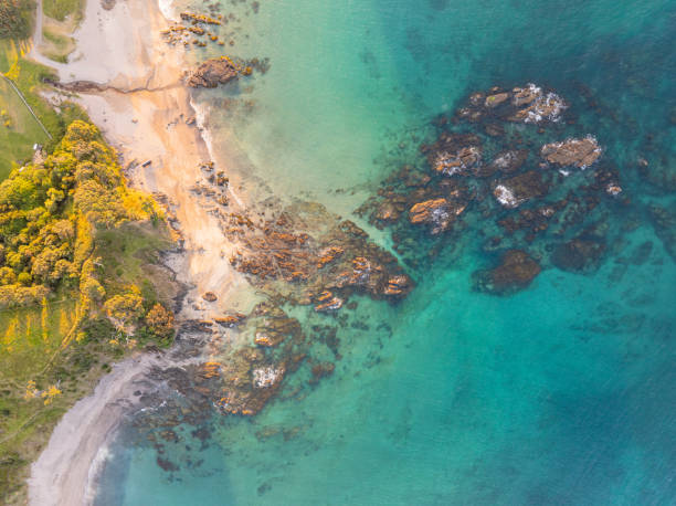 istock Aerial view of a charming turquoise rocky beach. 1978345667