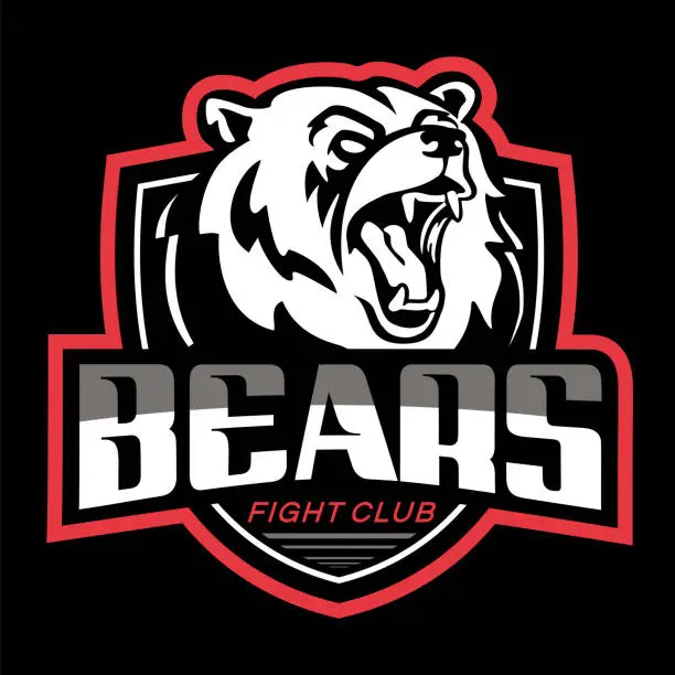 Vector illustration of Bears fight club.