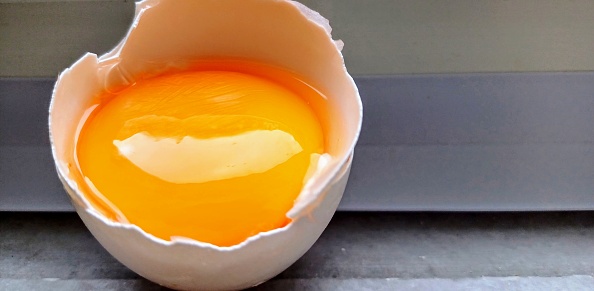 Fresh cracked egg, egg