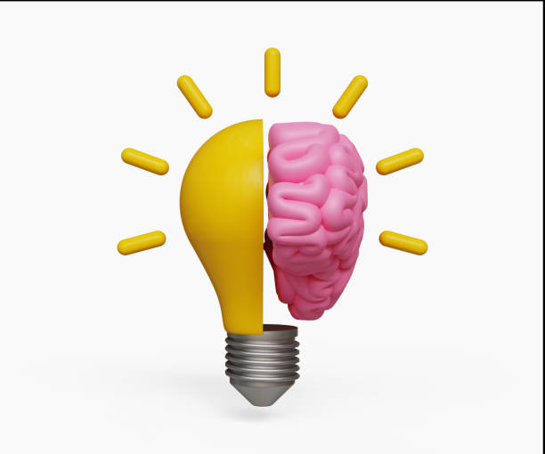 istock Creativity, new idea, innovation or brainstorming concept. Wisdom or imagination to success, intelligence or solution concept. 3D half brain with half light bulb. 3d illustration 1978530261