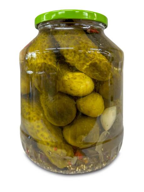 istock Pickled cucumbers in large glass jar 1978569209