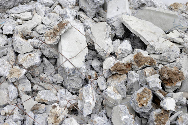 istock Piles of rubble after house demolition 1978569725