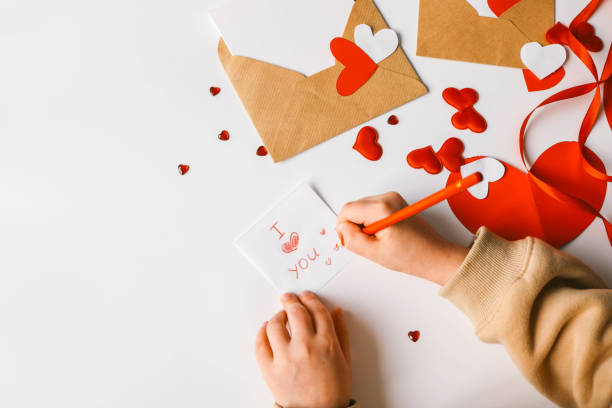 istock Text: I love you, children's creativity for Valentine's Day 1978594167