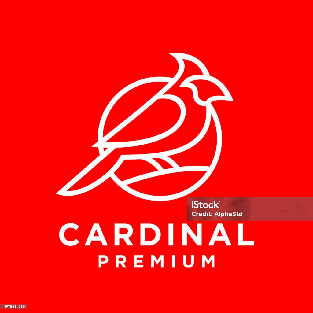 Simple Cardinal Design Cardinal Bird Modern Simple Design Stock Illustration - Download Image ...