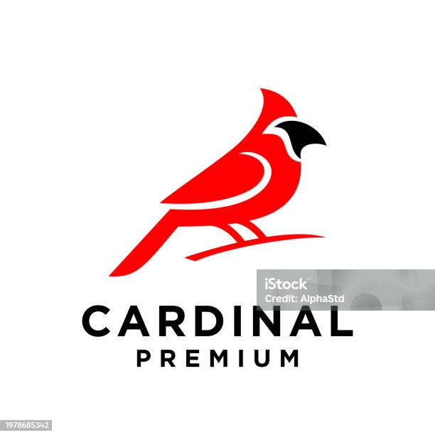 Simplistic Cardinal Cardinal Bird Modern Simple Design Stock Illustration - Download Image ...