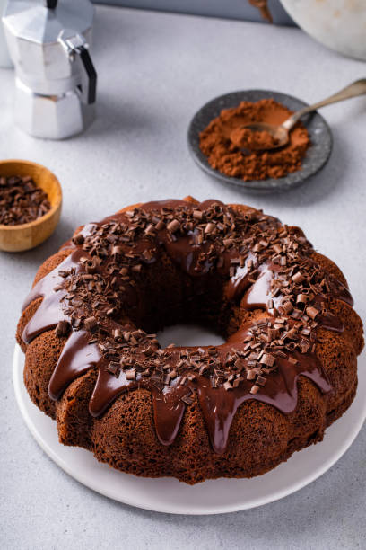 istock Chocolate bundt cake with chocolate ganache icing 1978780751
