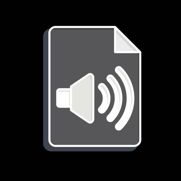 istock Icon Audio File. related to Podcast symbol. glossy style. simple design editable. simple illustration 1978859220