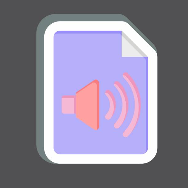 istock Sticker Audio File. related to Podcast symbol. simple design editable. simple illustration 1978904280