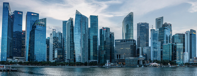 Singapore, Singapore, 26 January 2024: stunning skyline of modern architecture dominates Singapore business district, bustling downtown area is testament to city vibrant and dynamic economy