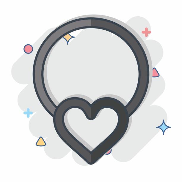 istock Icon Necklace. related to Ring symbol. comic style. simple design editable. simple illustration 1979049425