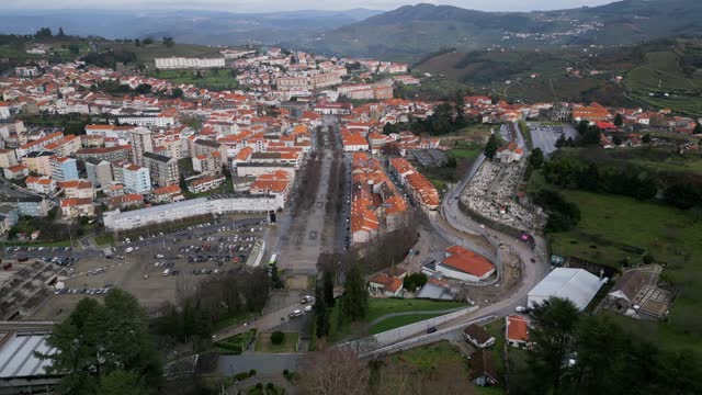 Aerial View of Lamego, Viseu District, Portugal