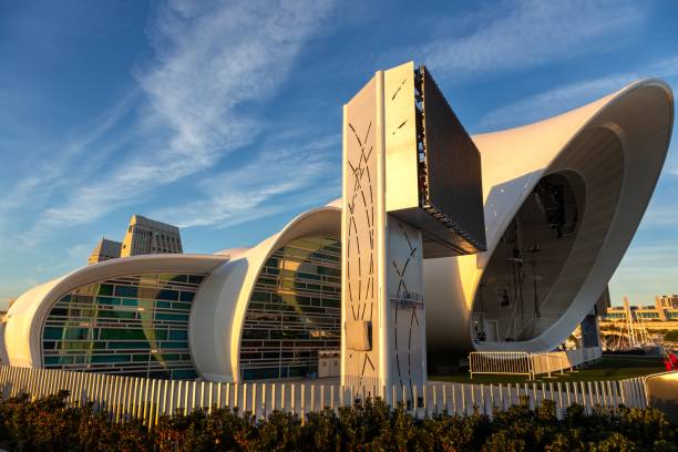 San Diego, California, USA - January 27, 2024: The Rady Shell at Jacobs Park, State of the Art Modern Outdoor Symphony Concert Venue opened in 2021 at Embarcadero Marina Park South