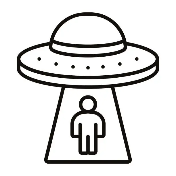 Vector illustration of Abduction Icon