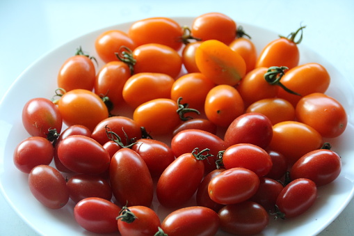 Sweet and delicious red cherry tomatoes