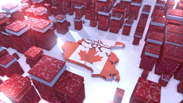 4K-Digital Canada Map stock photo