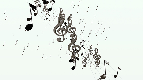 Musical Flow and Notes Abstract Background