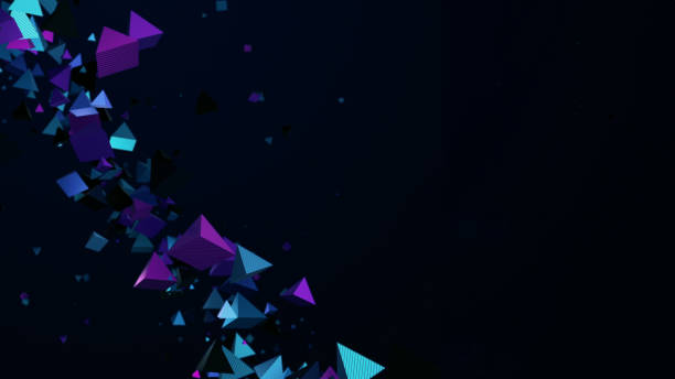 4K-Background with  3d Pyramids Themed stock photo