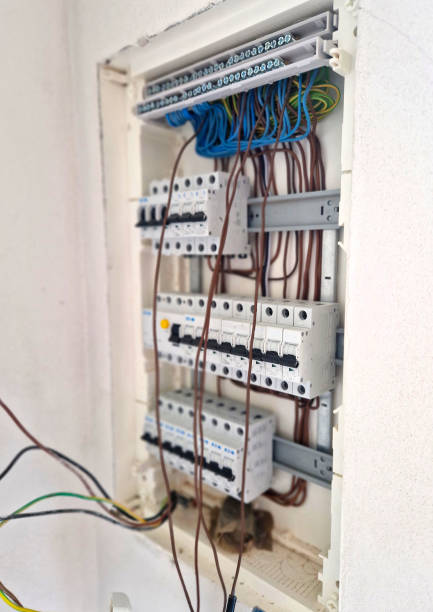 istock interior before the completion of electrical wiring. circuits for individual appliances and rooms are connected to a switchboard box with electrical circuit breakers of various current capacities 1979413968