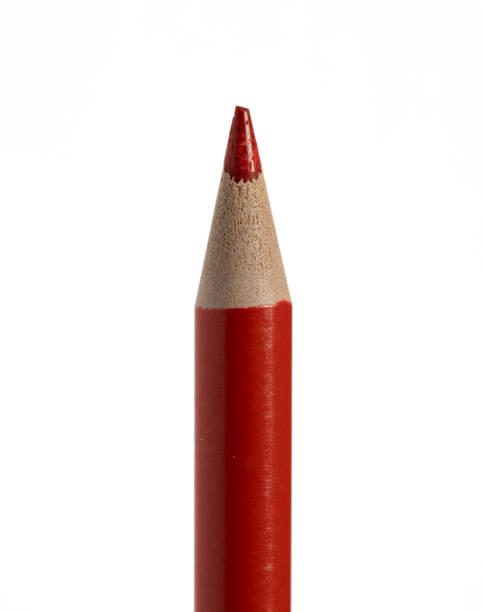 istock Red wooden pencil on a white background. 1979485334