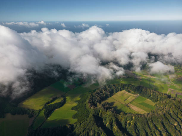 Lake seven city´s in São Miguel Island stock photo