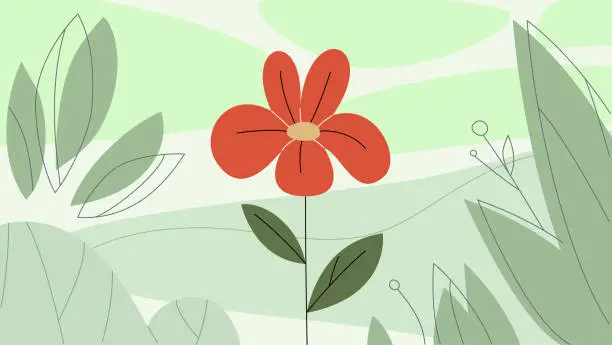 Vector illustration of Close Up Flower Background