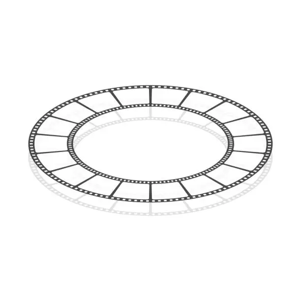 Vector illustration of Circle filmstrip. Vector illustration. EPS 10.
