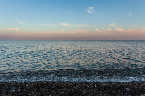 Tranquil Moments: Evening by the Black Sea in Crimea